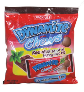 Kẹo Dynamite chew 3 viên mềm125g - đỏ